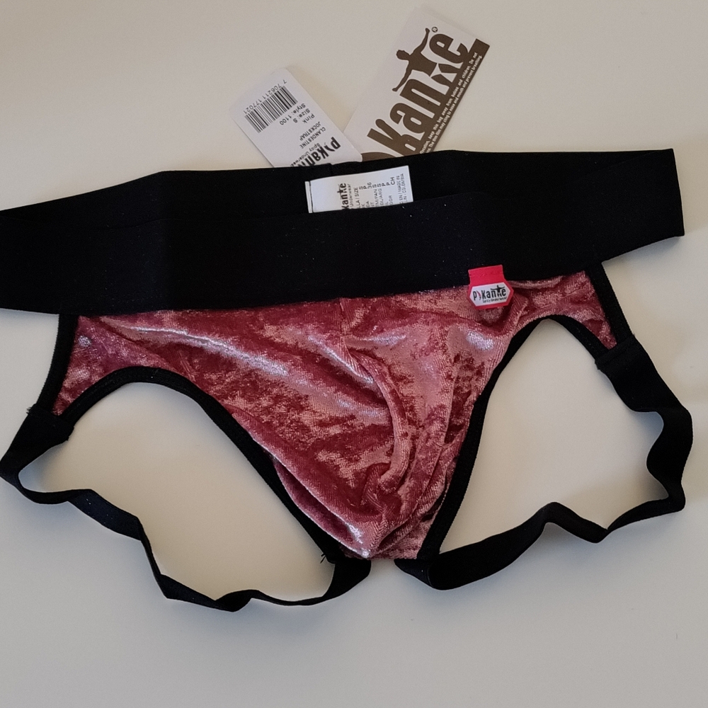 Pikante jock velvet pink purple mauve black soft sexy gay lux Small 28 29 30 NWT